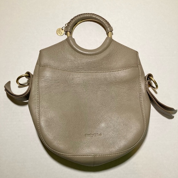 See By Chloe Monroe Small Leather Bracelet Tote in Motty Grey - Picture 3 of 16
